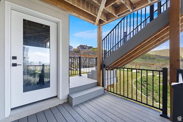 86 Elk Ridge Dr W, Elk Ridge, UT 84651 - wooden deck with stairway