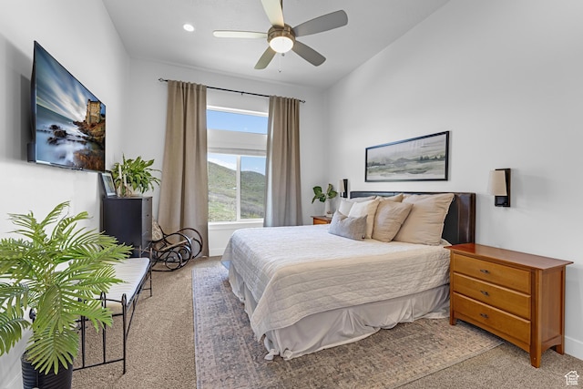 86 Elk Ridge Dr W, Elk Ridge, UT 84651 - bedroom featuring light colored carpet, ceiling fan, and baseboards