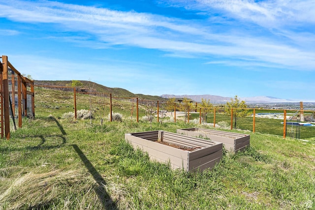 86 Elk Ridge Dr W, Elk Ridge, UT 84651 - view of yard with a mountain view, a garden, and a view of rural / pastoral area