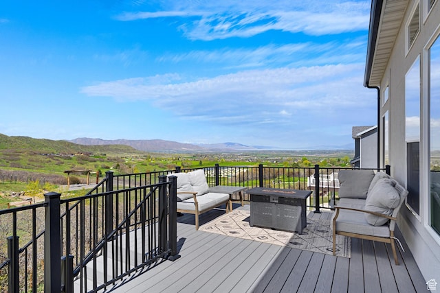 86 Elk Ridge Dr W, Elk Ridge, UT 84651 - deck with a mountain view and an outdoor hangout area