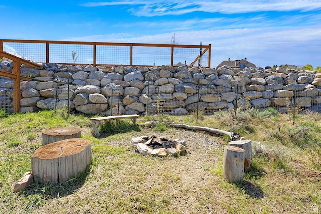 86 Elk Ridge Dr W, Elk Ridge, UT 84651 - view of yard with a fire pit
