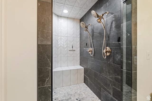 285 W Olympic Ln, Elk Ridge, UT 84651 - bathroom with recessed lighting and tiled shower