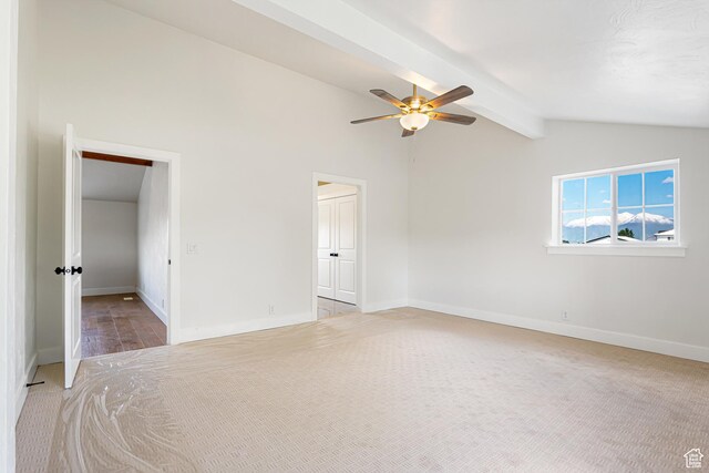 5186 W 9970 S, Payson, UT 84651 - unfurnished bedroom with baseboards, carpet floors, and ceiling fan