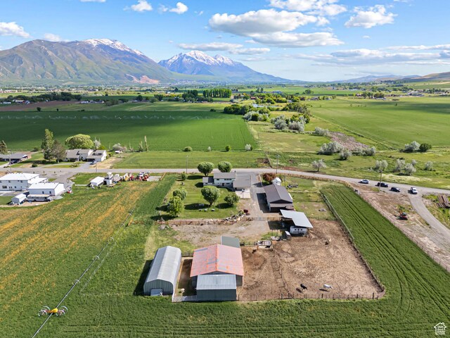 5186 W 9970 S, Payson, UT 84651 - aerial view of sparsely populated area with a mountainous background and farmland