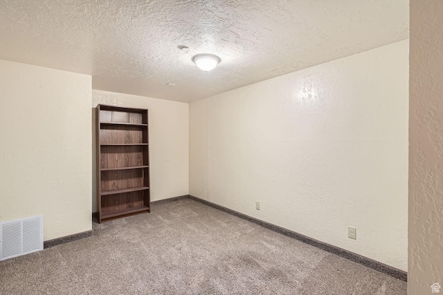 115 S 200 E, Cedar Fort, UT 84013 - unfurnished room with carpet, a textured wall, visible vents, and a textured ceiling