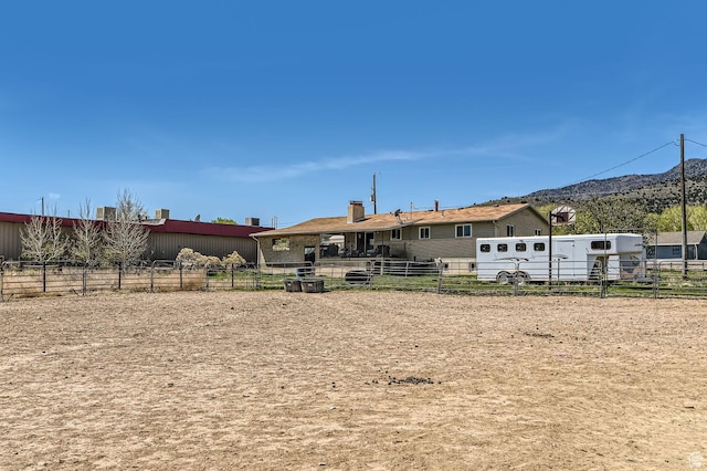 115 S 200 E, Cedar Fort, UT 84013 - back of property with an enclosed area, fence, and a mountain view