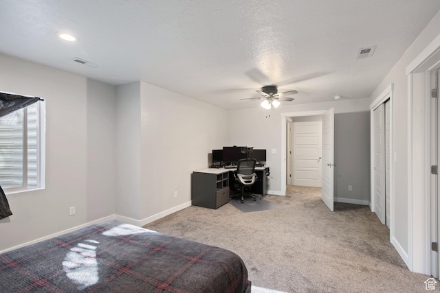 2414 N 4060 W, Lehi, UT 84043 - bedroom with visible vents, carpet flooring, baseboards, and ceiling fan
