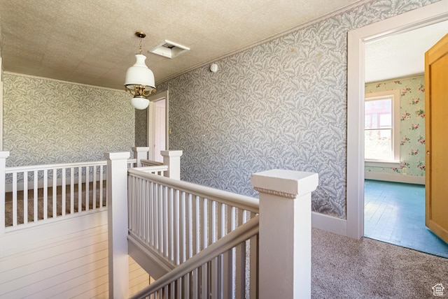 382 N 400 E, Logan, UT 84321 - hall featuring visible vents and an upstairs landing