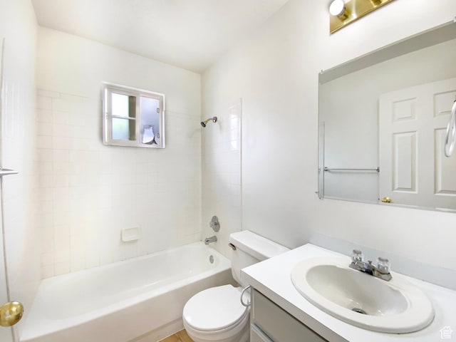 654 W 100 N, Spanish Fork, UT 84660 - bathroom featuring vanity,  shower combination, and toilet