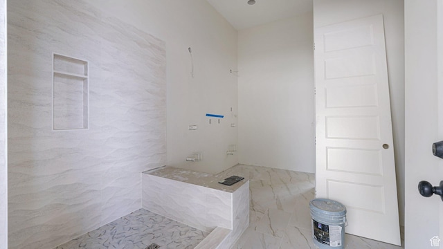 11606 S Halcom Dr, South Jordan, UT 84095 - bathroom with a shower and marble finish flooring