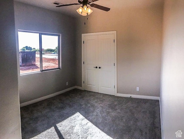 232 W 200 S, Ivins, UT 84738 - unfurnished bedroom with a closet, carpet floors, visible vents, and baseboards