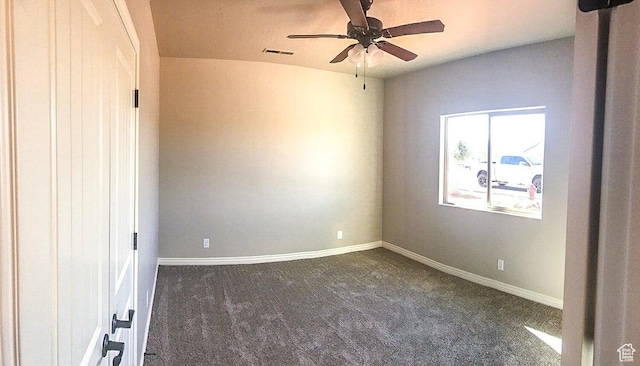 232 W 200 S, Ivins, UT 84738 - empty room featuring baseboards, visible vents, carpet floors, and ceiling fan
