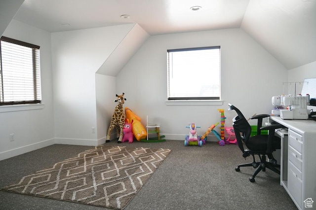 2167 S 560 W, Roosevelt, UT 84066 - carpeted office space featuring lofted ceiling and baseboards