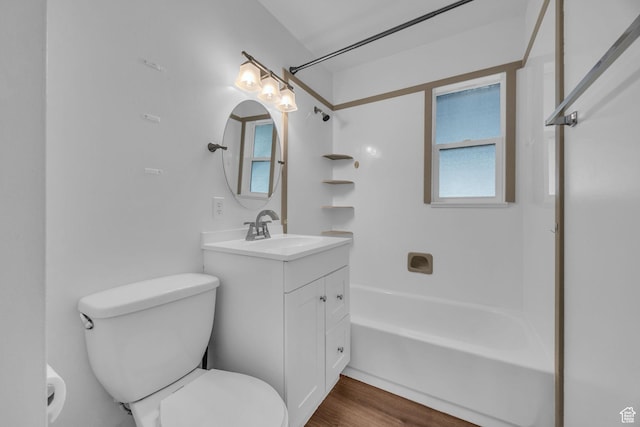 181 E 4300 S, Washington Terrace, UT 84405 - full bath with wood finished floors, toilet, vanity, and bathing tub / shower combination