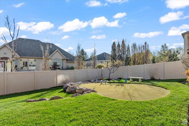 2010 E Rocklin Dr, Sandy, UT 84092 - view of yard with a fenced backyard