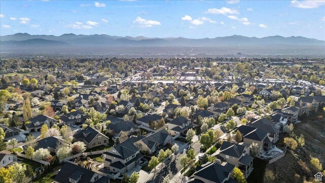 2010 E Rocklin Dr, Sandy, UT 84092 - birds eye view of property with a residential view and a mountain view