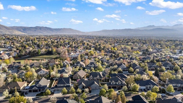 2010 E Rocklin Dr, Sandy, UT 84092 - aerial view featuring a mountain view and a residential view
