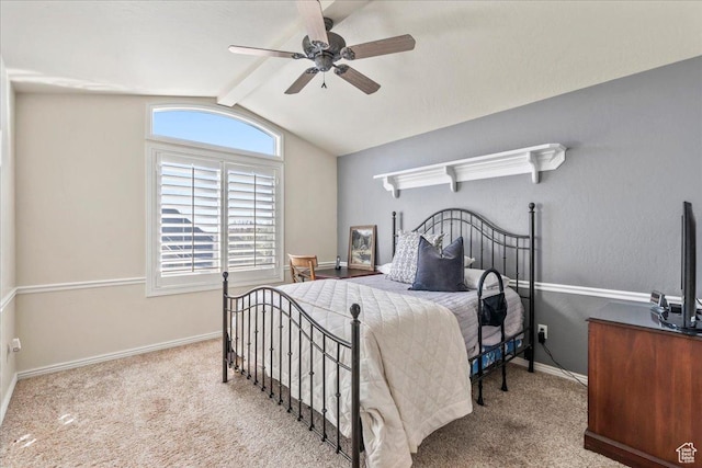 2010 E Rocklin Dr, Sandy, UT 84092 - bedroom with carpet floors, vaulted ceiling with beams, and baseboards