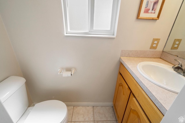 618 W 225 S, Layton, UT 84041 - half bathroom featuring toilet, vanity, tile patterned floors, and baseboards