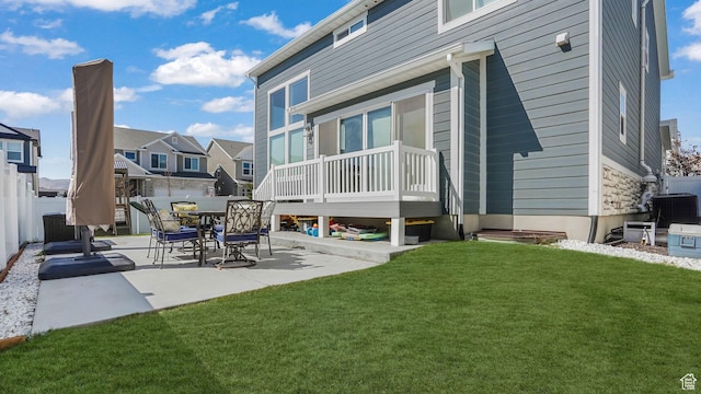 12373 S Pedroia St, Herriman, UT 84096 - rear view of property featuring a patio, central AC unit, and a residential view