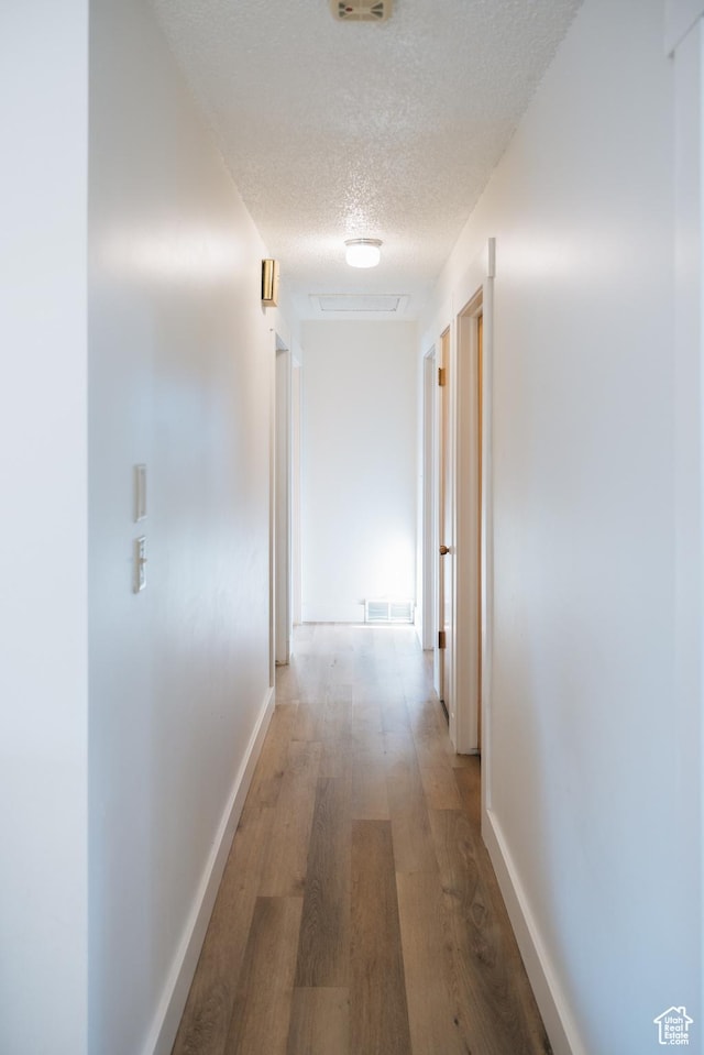 109 S 2nd W, Grace, ID 83241 - corridor with light wood finished floors, baseboards, and a textured ceiling