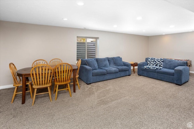 4206 Rose Springs Rd, Erda, UT 84074 - living area featuring carpet, recessed lighting, and baseboards