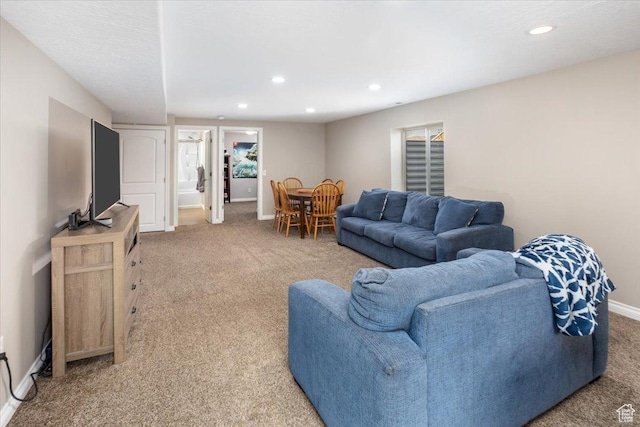 4206 Rose Springs Rd, Erda, UT 84074 - living room with carpet flooring, recessed lighting, and baseboards