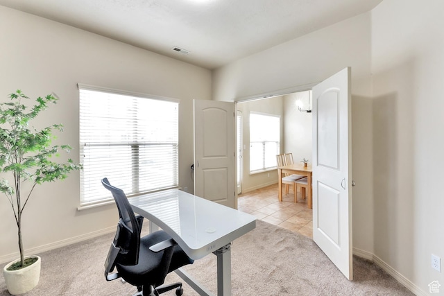 577 E 1590 S, Lehi, UT 84043 - office area with light carpet, baseboards, and visible vents