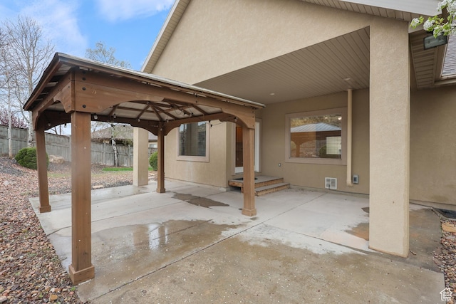 9226 N Mount Airey Dr W, Eagle Mountain, UT 84005 - view of patio / terrace with a gazebo and fence