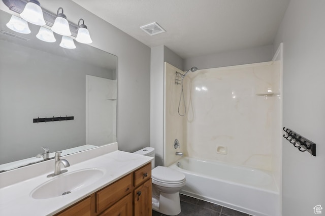 9226 N Mount Airey Dr W, Eagle Mountain, UT 84005 - full bath with toilet, bathtub / shower combination, tile patterned flooring, and vanity