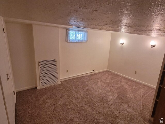 273 S 7th St S, Montpelier, ID 83254 - basement with carpet floors and a textured ceiling