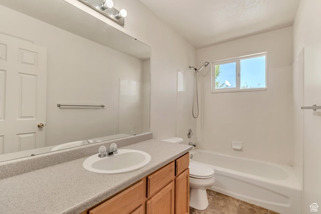 6706 S Adventure Way, West Jordan, UT 84084 - full bathroom featuring toilet,  shower combination, and vanity