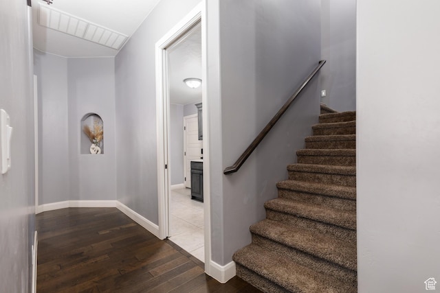 2562 S 4010 W, Hurricane, UT 84737 - staircase with wood-type flooring, visible vents, and baseboards