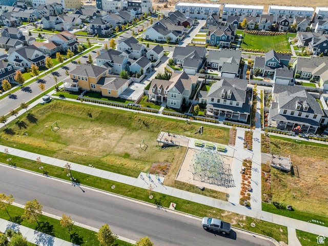 drone / aerial view featuring a residential view