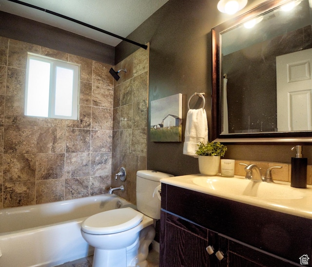 630 E 2550 N, North Ogden, UT 84414 - bathroom featuring toilet, shower / bathtub combination, and vanity