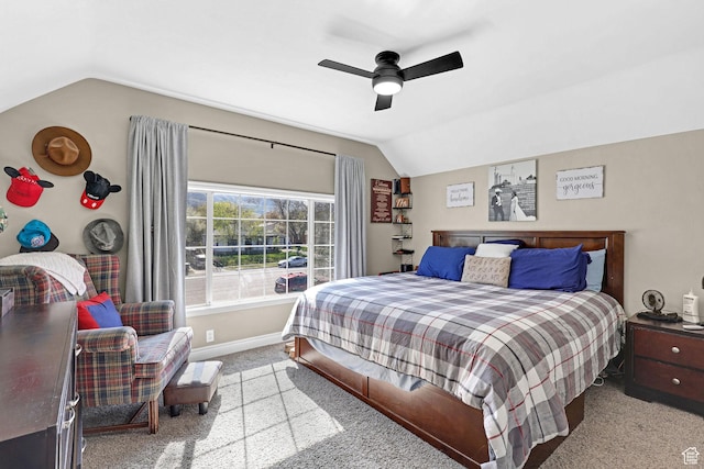 453 N 200 W, Brigham City, UT 84302 - carpeted bedroom featuring lofted ceiling, a ceiling fan, and baseboards