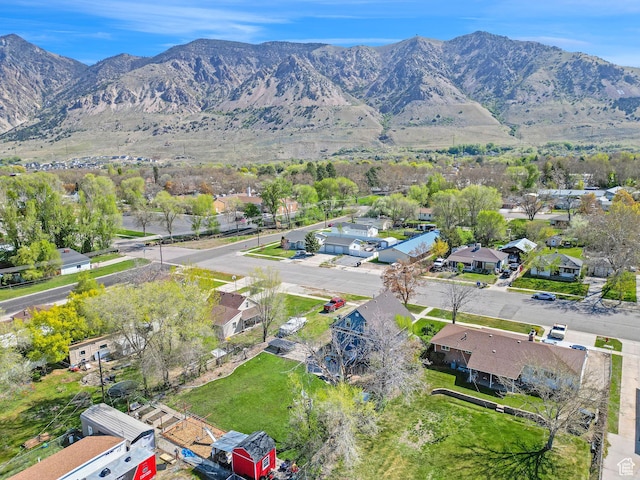 453 N 200 W, Brigham City, UT 84302 - birds eye view of property with a residential view and a mountain view