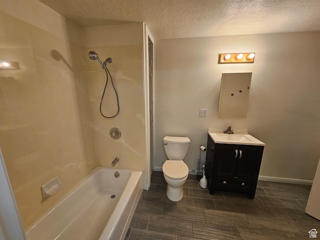 723 E 200 N, Orem, UT 84097 - bathroom with vanity, toilet, a textured ceiling,  shower combination, and electric panel