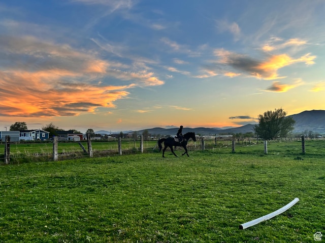 9762 S 3350 W, Payson, UT 84651 - view of yard featuring a rural view, fence, and a mountain view