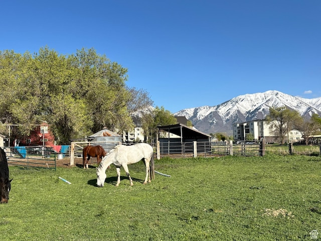 9762 S 3350 W, Payson, UT 84651 - view of yard featuring an outbuilding, a mountain view, and an exterior structure