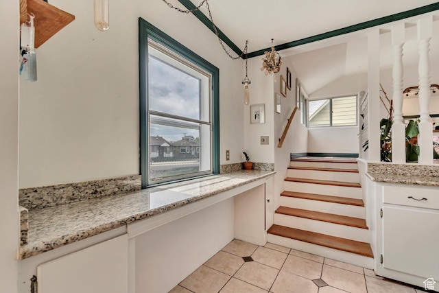 647 E 3065 S, South Salt Lake, UT 84106 - stairs featuring lofted ceiling and tile patterned flooring
