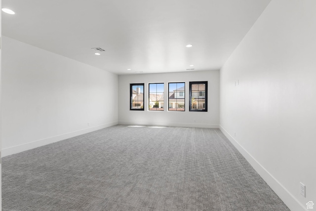 3382 E Ezra Ln, St George, UT 84790 - carpeted empty room featuring baseboards, visible vents, and recessed lighting