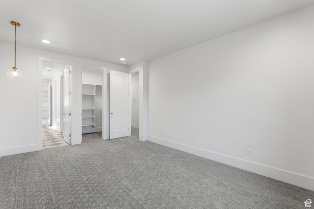 3382 E Ezra Ln, St George, UT 84790 - unfurnished bedroom with baseboards, carpet floors, and recessed lighting