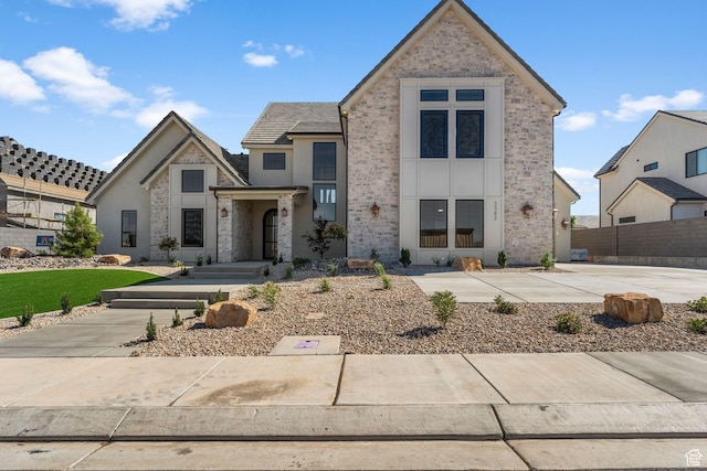 3382 E Ezra Ln, St George, UT 84790 - view of front of house featuring stucco siding and fence
