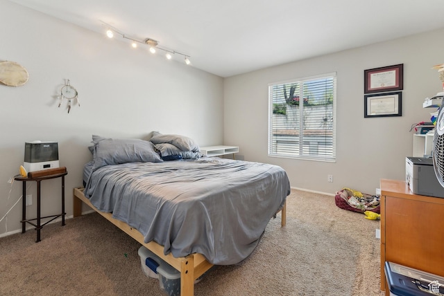 5552 S Willow Ln E Unit C, Salt Lake City, UT 84107 - bedroom with track lighting, baseboards, and carpet floors