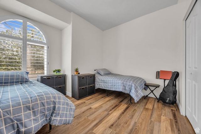 1563 Bryan Rd, Erda, UT 84074 - bedroom with wood finished floors, a closet, and baseboards