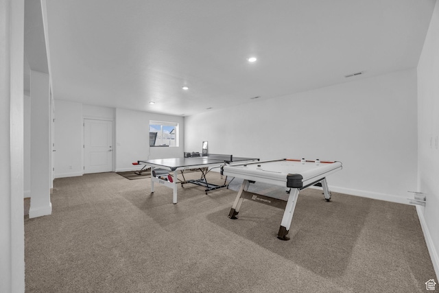 2364 N 2400 W, Farr West, UT 84404 - game room featuring visible vents, baseboards, carpet flooring, and recessed lighting