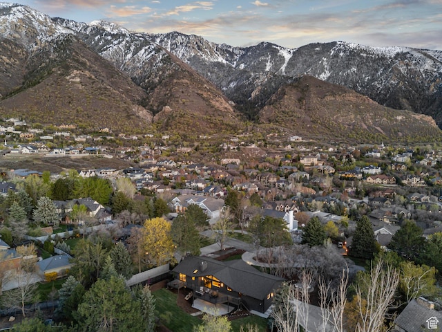 view of mountain feature with a residential view