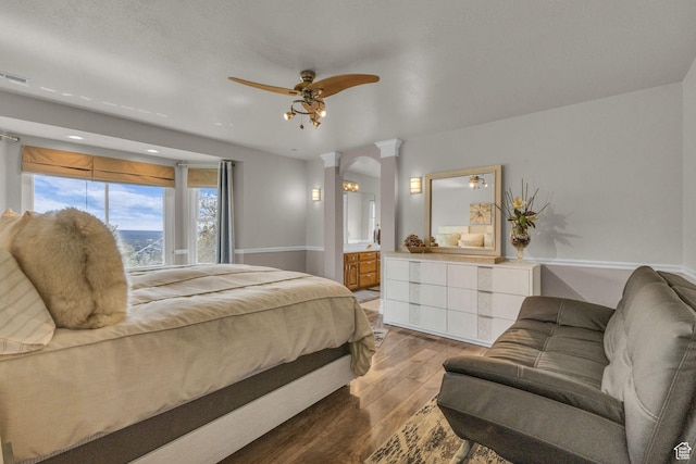 305 E 3700 N, North Ogden, UT 84414 - bedroom featuring ensuite bath, visible vents, and light wood finished floors