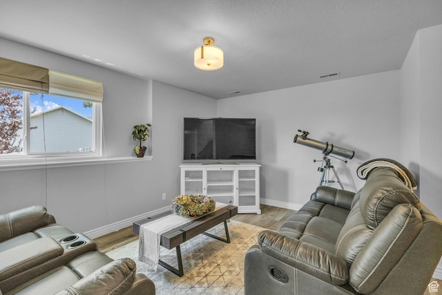 305 E 3700 N, North Ogden, UT 84414 - living room featuring baseboards, wood finished floors, and visible vents